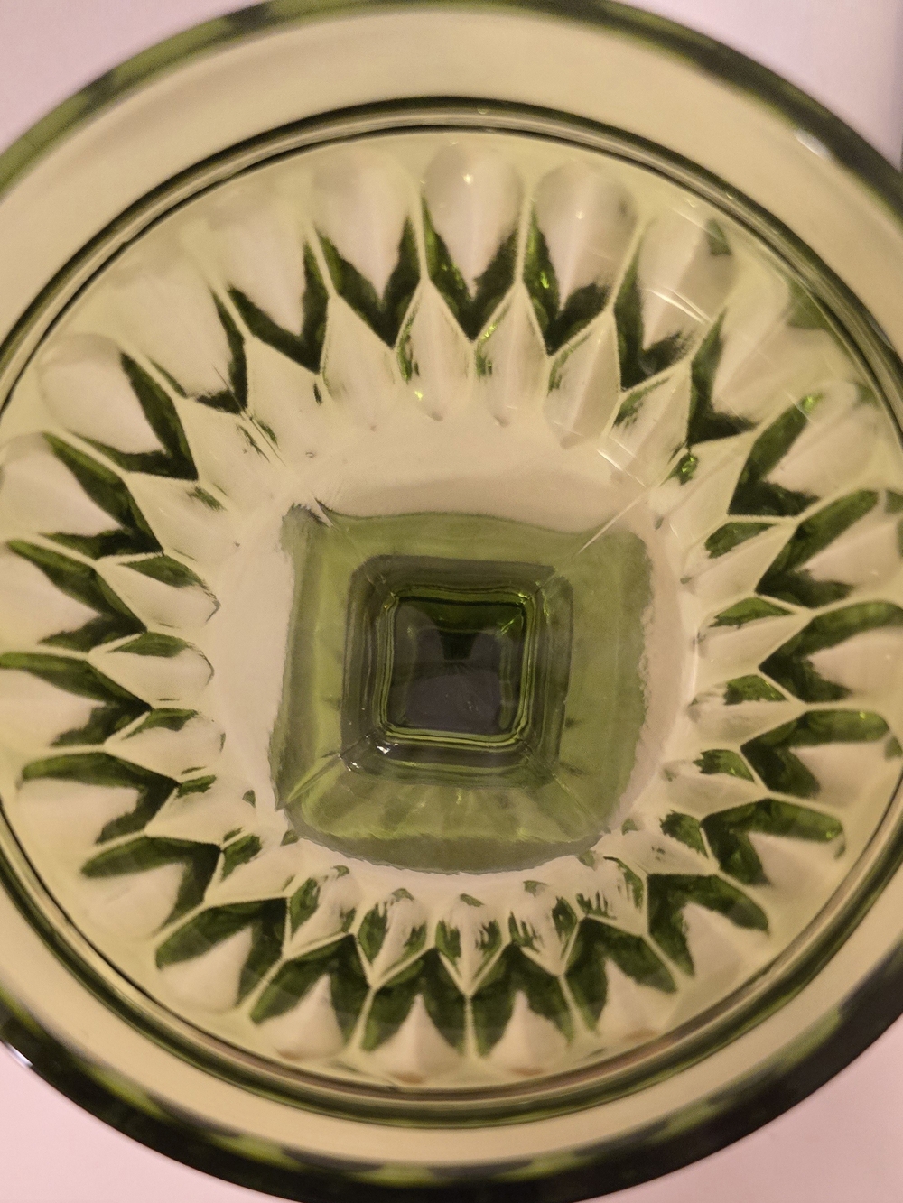 Vintage 1960s Indiana Glass Mount Vernon Green Sherbet Dessert Bowls - Set of 4 - Picture 7 of 9